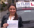 Rosia with Driving test pass certificate